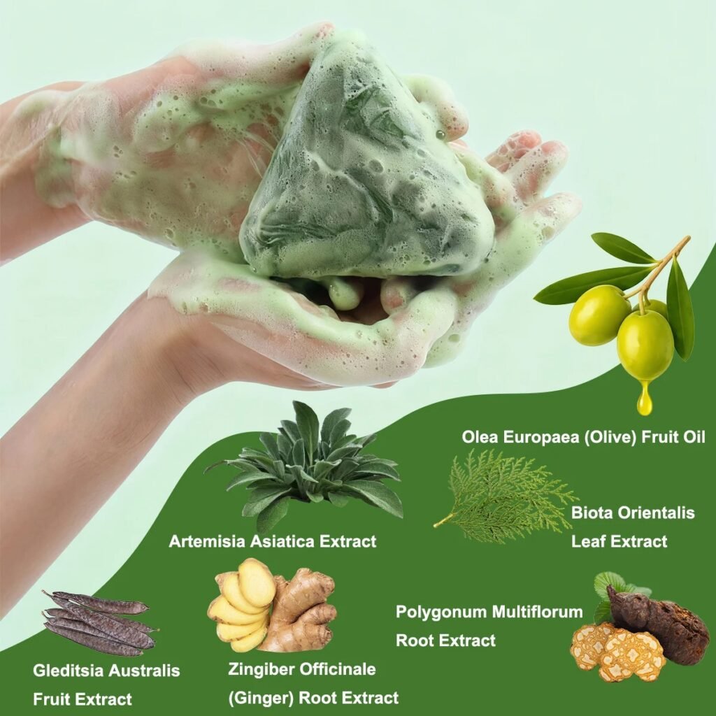 Natural Hair Growth Shampoo Bar for Oily Hair