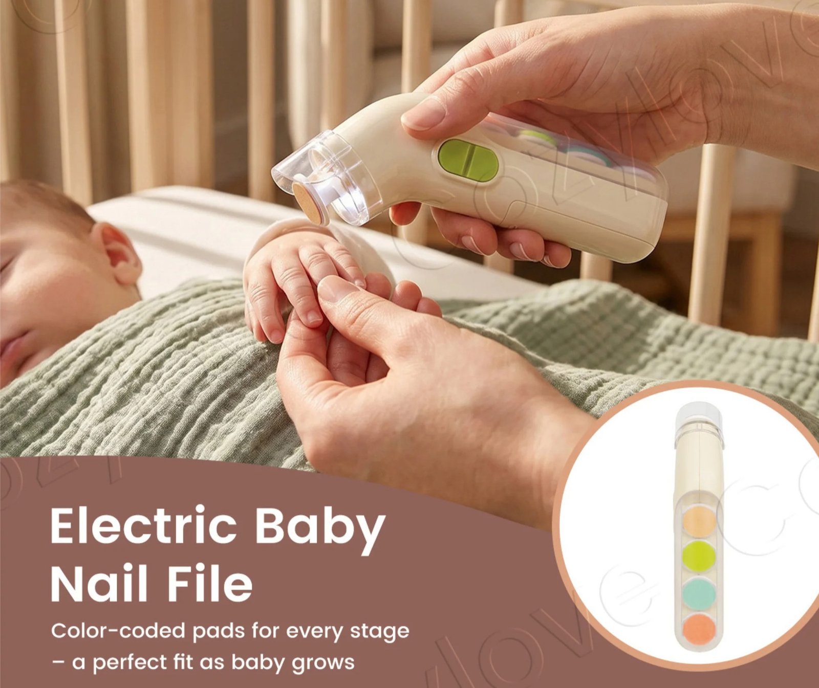 Electric Baby Nail Trimmer with LED Light Electric Baby Nail Trimmer with LED Light