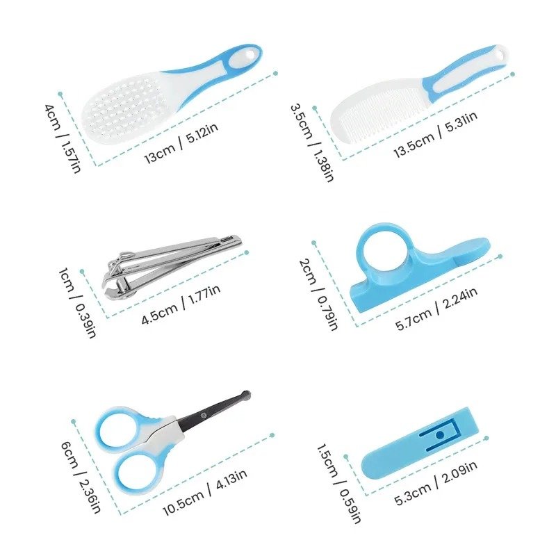 Baby Grooming Kit with Comb, Brush and Nail Clippers Baby Grooming Kit with Comb, Brush and Nail Clippers