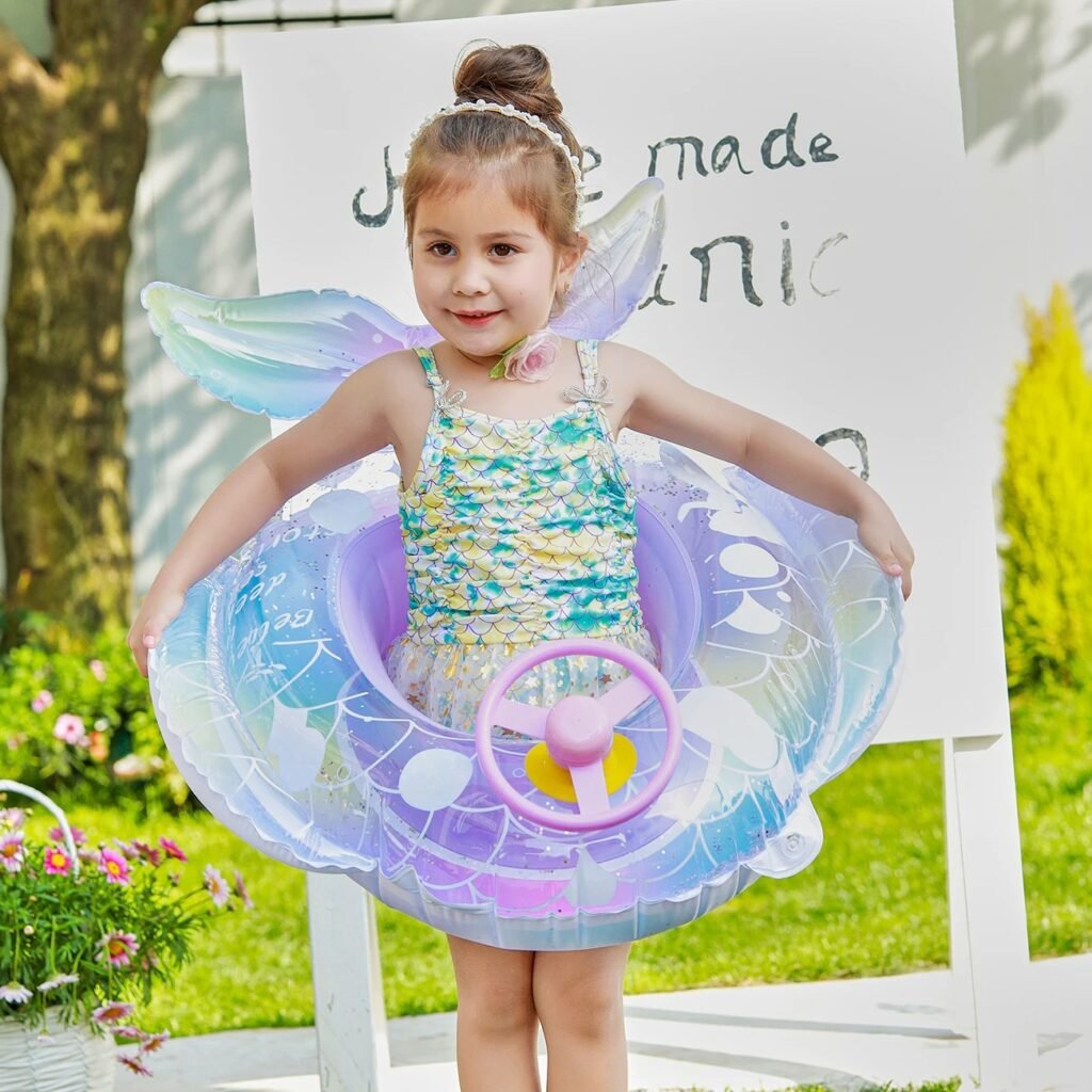 Mermaid Toddler Pool Float for Fun Splashing Summer Days