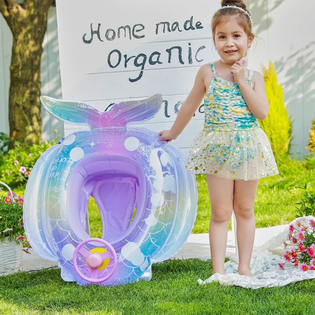 Mermaid Toddler Pool Float for Fun Splashing Summer Days