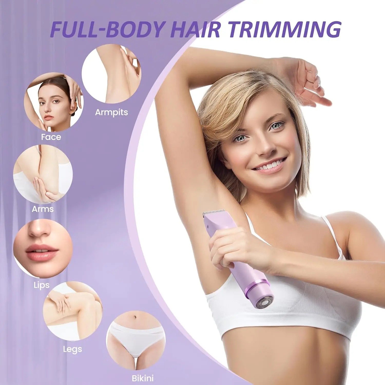 Two-in-One Waterproof Electric Shaver for Women Two-in-One Waterproof Electric Shaver for Women