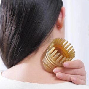 Natural Cow Horn Hair Comb for Scalp Massage