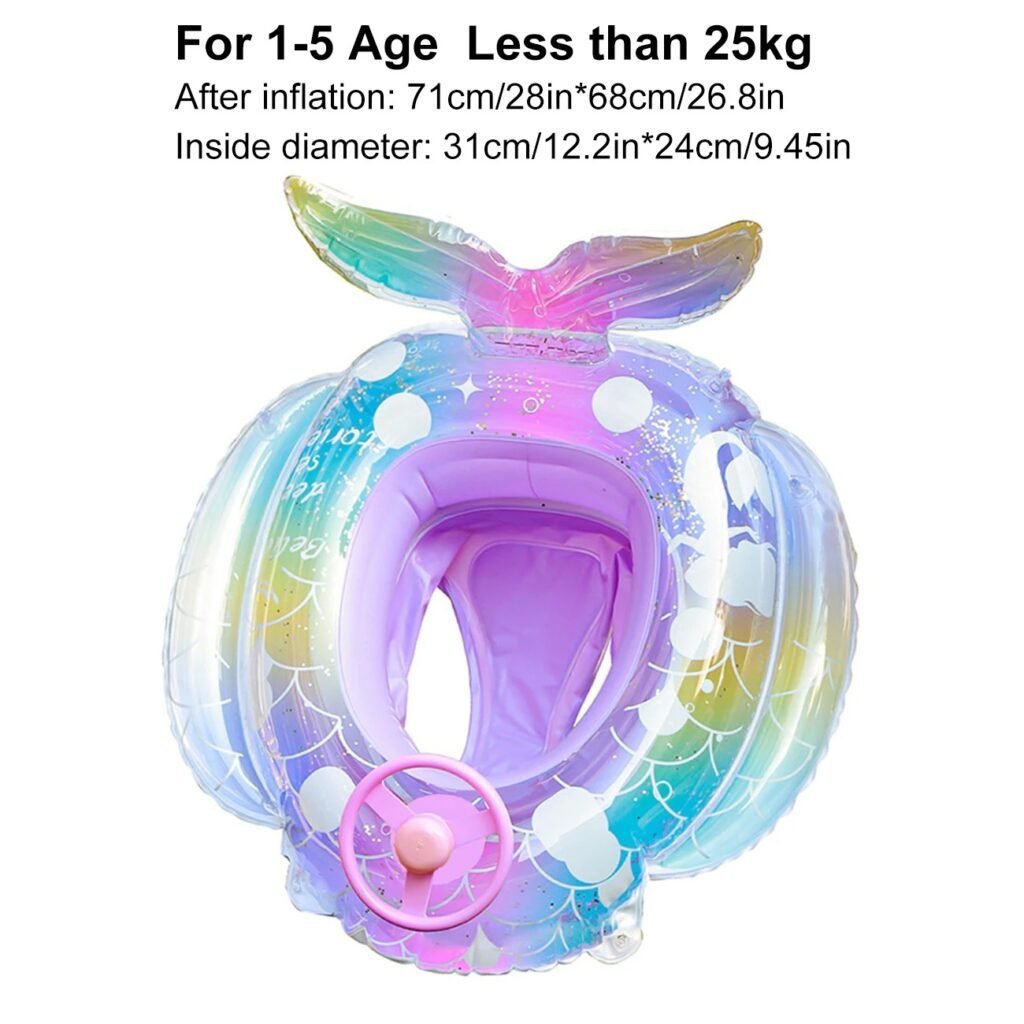 Mermaid Toddler Pool Float for Fun Splashing Summer Days