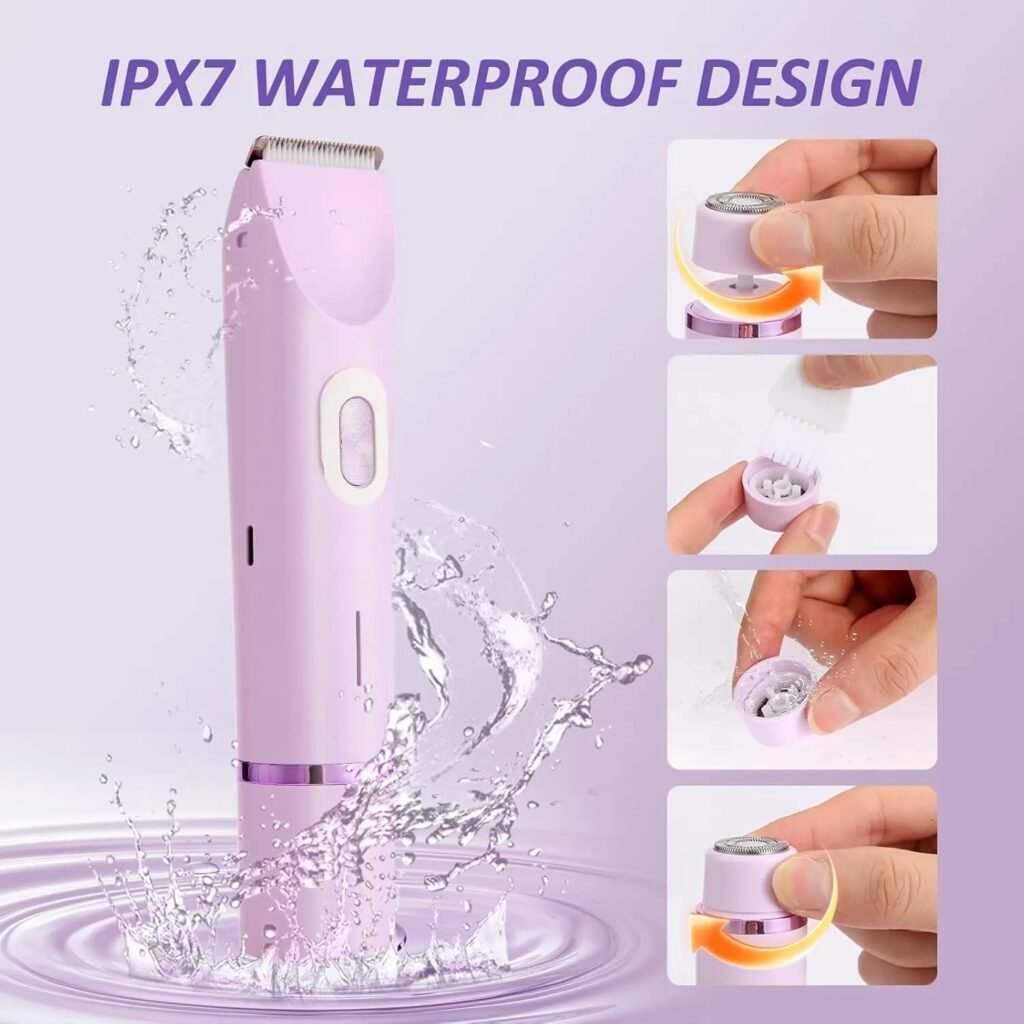 Two-in-One Waterproof Electric Shaver for Women