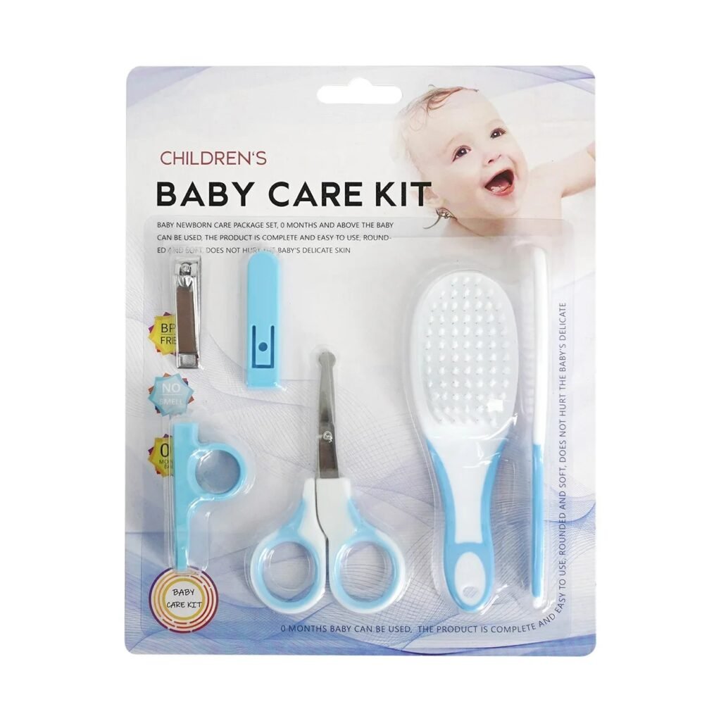 Baby Grooming Kit with Comb, Brush and Nail Clippers